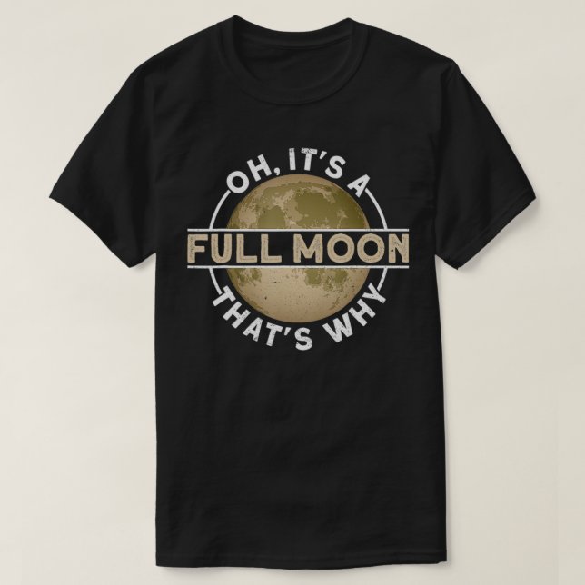 Camiseta É uma lua cheia (Frente do Design)
