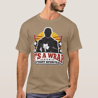 Camiseta É uma luta de embrulho esportes amigo