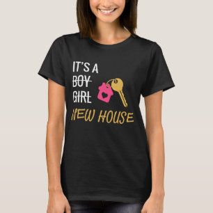 Camiseta É uma nova casa, primeira vez, dono de casa nova c