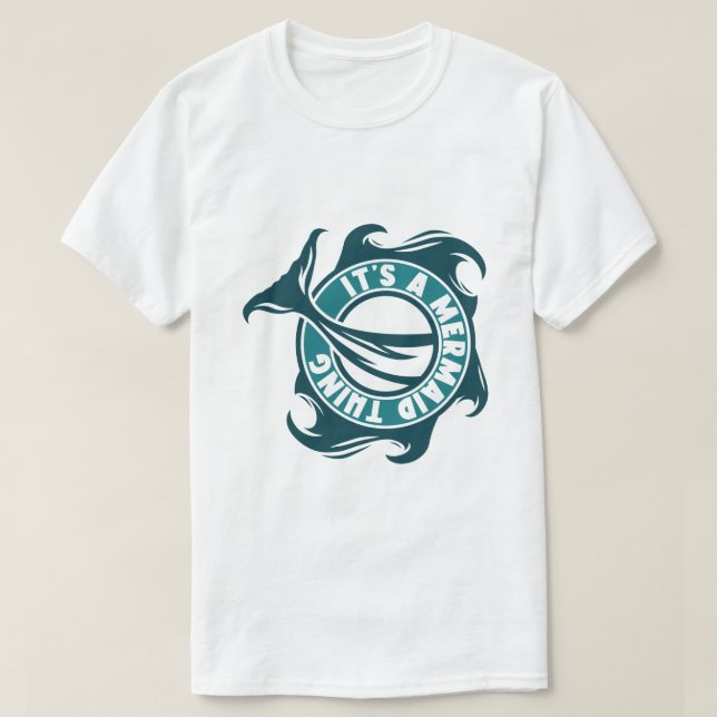 Camiseta É uma Sereia (Frente do Design)