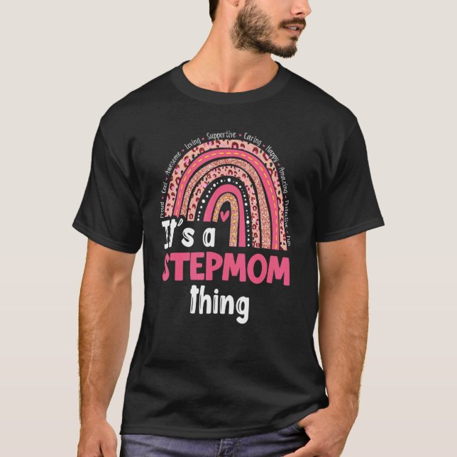 Camiseta É uma "Stepman Things Loving Caring Rainbow Cute M (Frente)