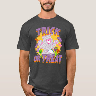 Camiseta e Ursos de Halloween Chear Trick ou Treat Mummy