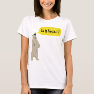Camiseta É Vegan? Urso com fome