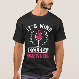 Camiseta É Vinho Ou Relógio Em Algum Lugar Vinho