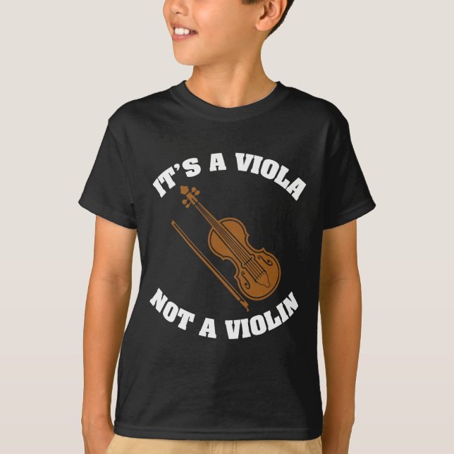 Camiseta É violino da viola não - instrumento engraçado do (Frente)