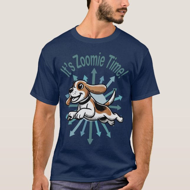 Camiseta É Zoomie Time Beagle (Frente)