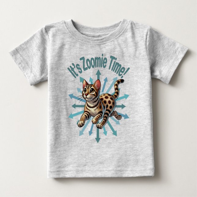 Camiseta É Zoomie Time Bengal Cat (Frente)