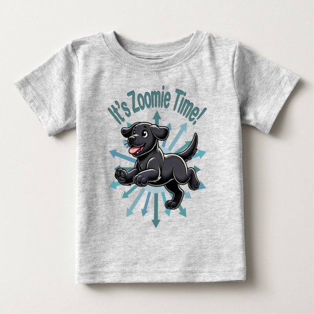 Camiseta É Zoomie Time Black Lab (Frente)