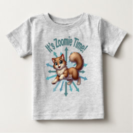 Camiseta É Zoomie Time Brown e Gato Branco