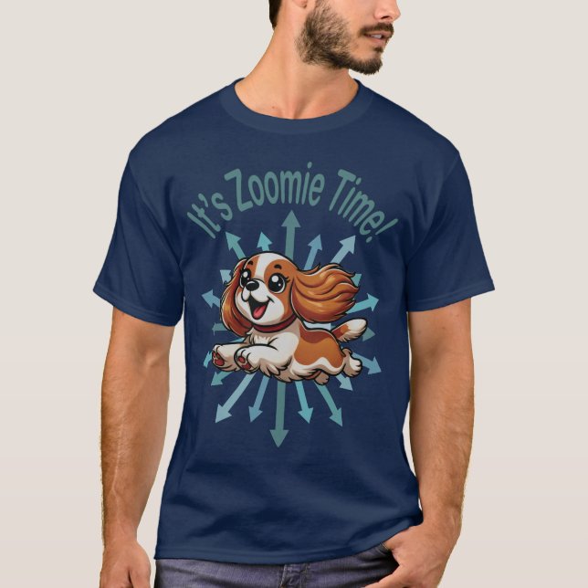 Camiseta É Zoomie Time Cavalier Spaniel (Frente)