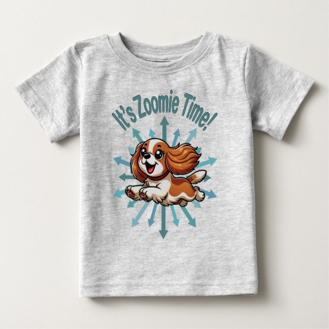 Camiseta É Zoomie Time Cavalier Spaniel (Frente)