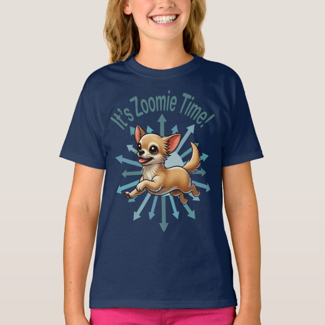 Camiseta É Zoomie Time Chihuahua (Frente)