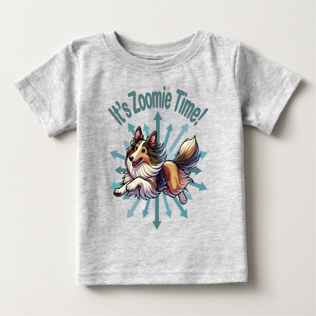 Camiseta É Zoomie Time Collie (Frente)