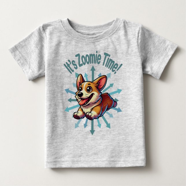 Camiseta É Zoomie Time Corgi (Frente)