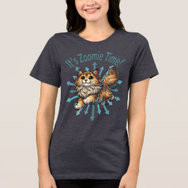 Camiseta É Zoomie Time, Gato de Floresta Norueguesa