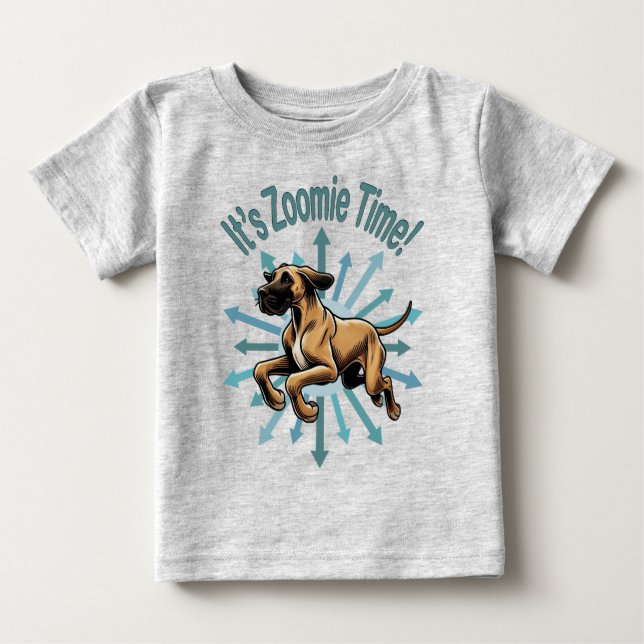Camiseta É Zoomie Time Great Dane (Frente)