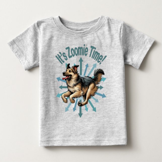 Camiseta É Zoomie Time Large Mutt (Frente)