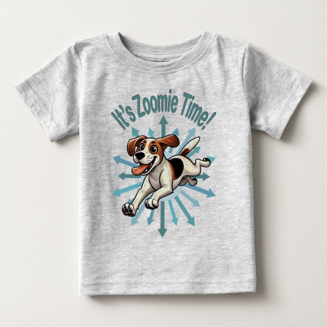 Camiseta É Zoomie Time Medium Beagle Mutt (Frente)