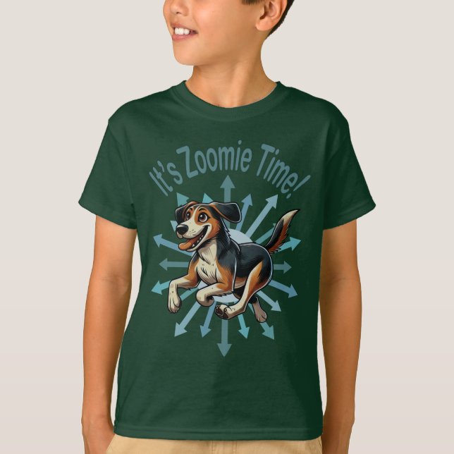 Camiseta É Zoomie Time Medium Mutt (Frente)
