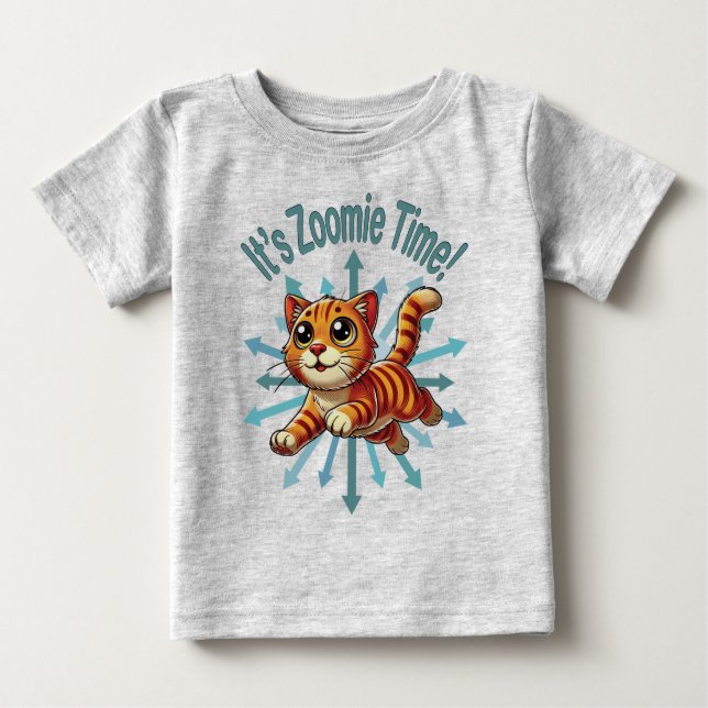 Camiseta É Zoomie Time Orange Tabby Cat (Frente)
