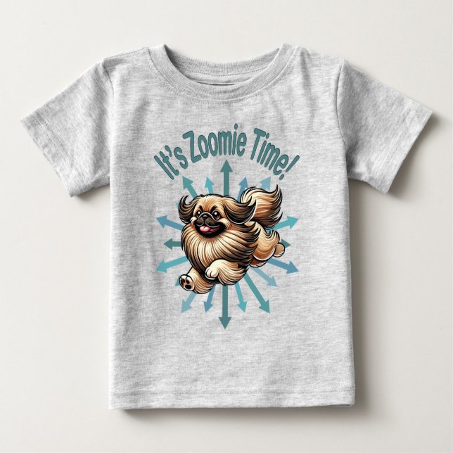 Camiseta É Zoomie Time Pekingese (Frente)
