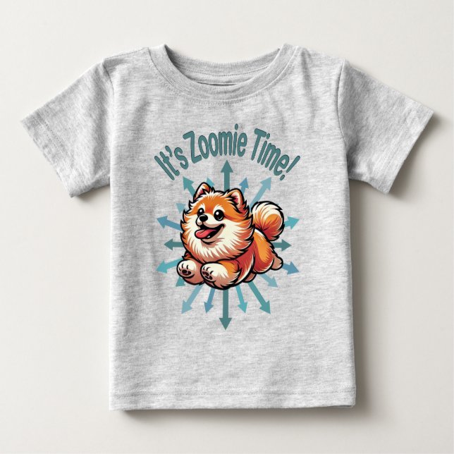 Camiseta É Zoomie Time Pomeranian (Frente)