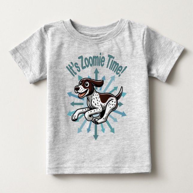 Camiseta É Zoomie Time — Ponteiro Alemão Curto (Frente)