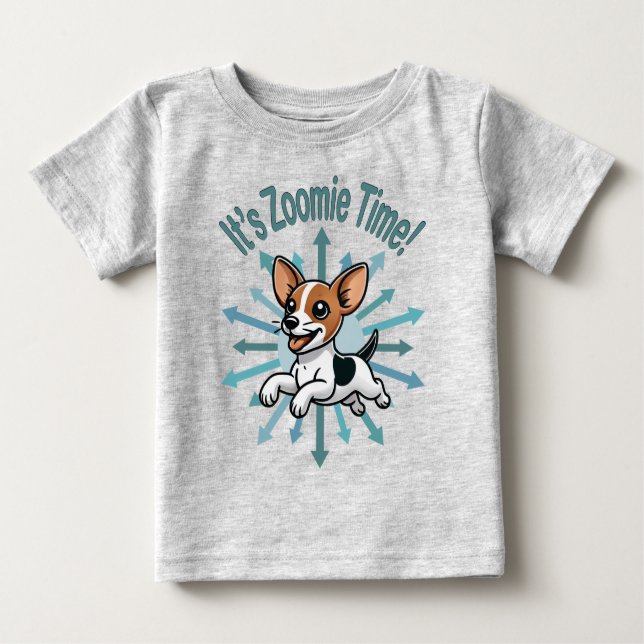 Camiseta É Zoomie Time Rat Terrier (Frente)