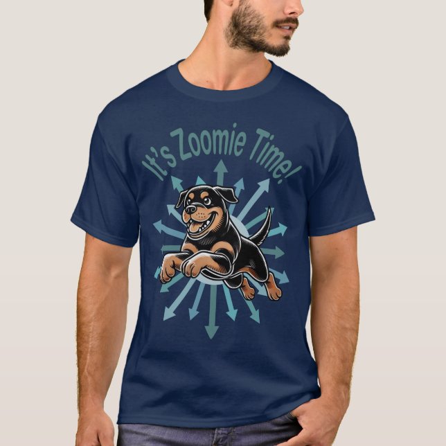 Camiseta É Zoomie Time Rottweiler (Frente)