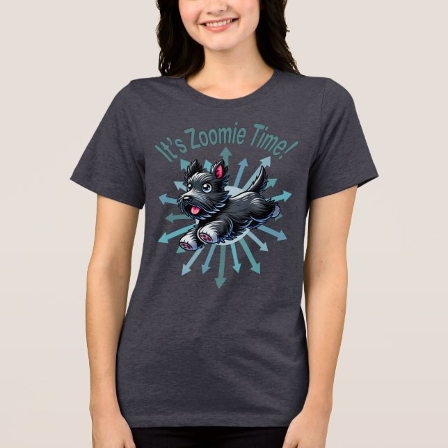 Camiseta É Zoomie Time Scottish Terrier (Frente)