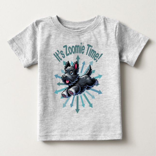 Camiseta É Zoomie Time Scottish Terrier (Frente)