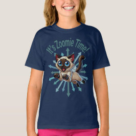 Camiseta É Zoomie Time Siamese Cat
