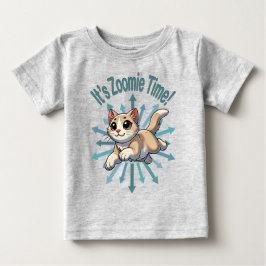 Camiseta É Zoomie Time Tan Bicolor Cat