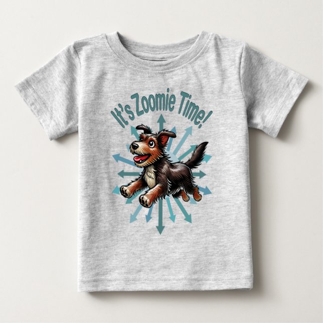 Camiseta É Zoomie Time Terrier Mutt (Frente)