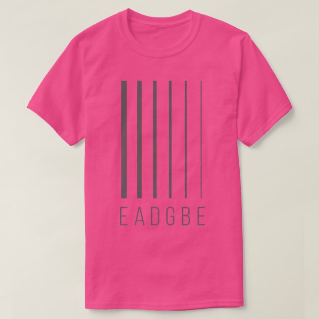 Camiseta EADGBE 6 String Guitar Player & GuitaristCool282 (Frente do Design)