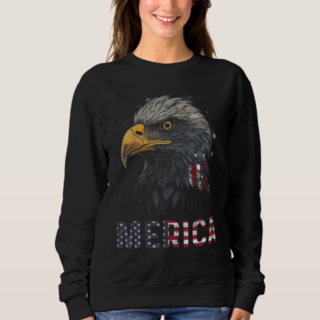 Camiseta Eagle American Flag USA Flag Mullet Eagle 4th of J (Frente)