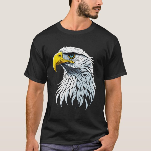 Camiseta Eagle Bird Hawk Motif Animal (Frente)
