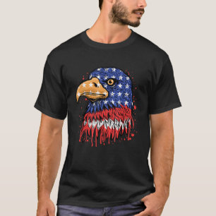 Camiseta Eagle Bird USA Flag Americano Patriótico Americano