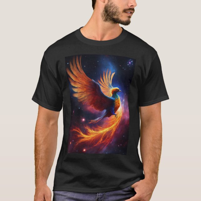 Camiseta Eagle Blaze: Fiery Design T-Shirt" (Frente)