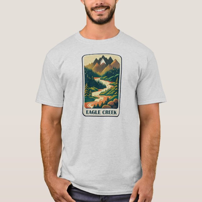 Camiseta Eagle Creek Oregon Cores (Frente)