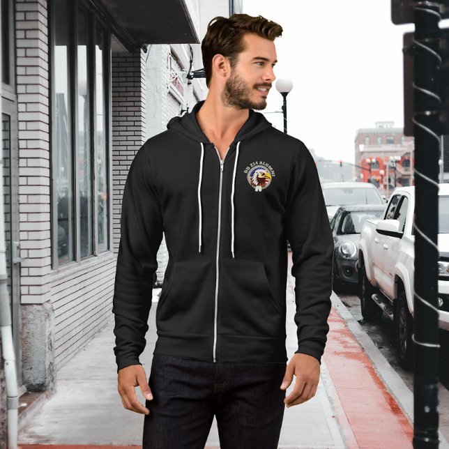 Camiseta Eagle Emblem USA Flag | DD 214 Alumni Black (Criador carregado)