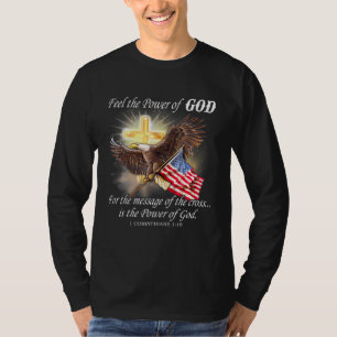 Camiseta Eagle Flag Usa Christian Patriot One Nation