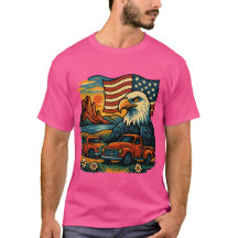 Eagle Glory Vintage Tee - Bandeira Patriótica Amer