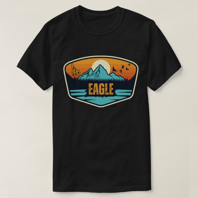 Camiseta Eagle, Idaho (Frente do Design)