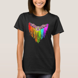 Camiseta Eagle Lgbt Pride Color Heart Gay Les Bisexual Lesb