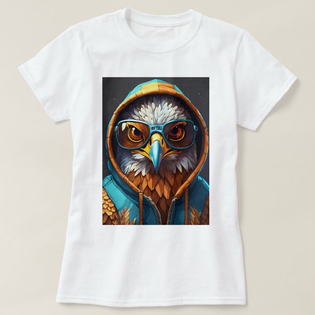 Camiseta "Eagle Majestade: Coleção de Alturas em Curso" (Frente do Design)