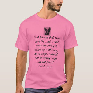 Camiseta Eagle, "mas Lauren esperará em cima do senhor, I