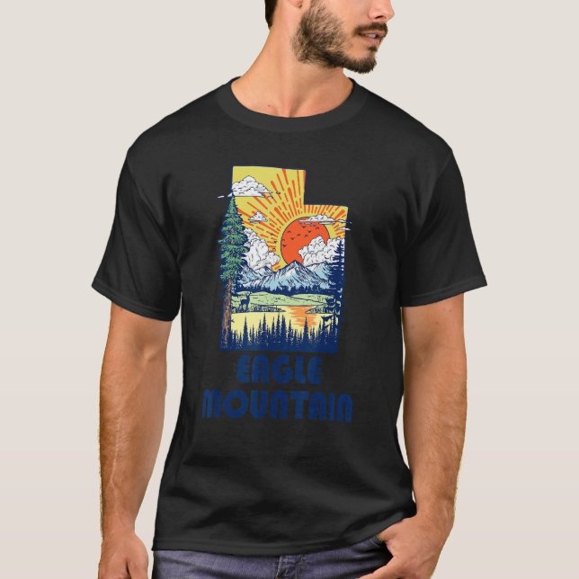 Camiseta Eagle Mountain Utah - Montanhas do Orgulho Natural (Frente)