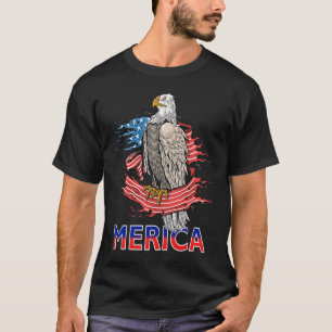 Camiseta Eagle Mullet 4 de julho Merica Patriótica American