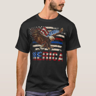 Camiseta Eagle Mullet 4 de julho Patriótico Americano